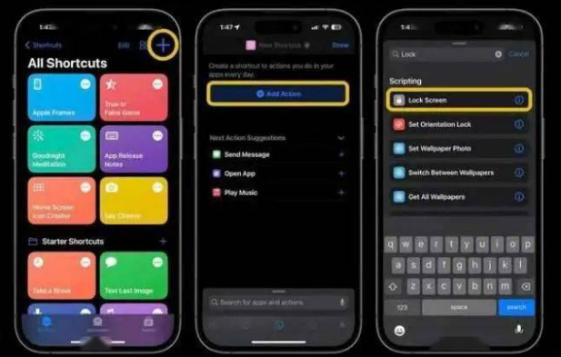 商州苹果14锁屏维修店分享iPhone14升级iOS16.4后如何创建锁屏快捷方式 