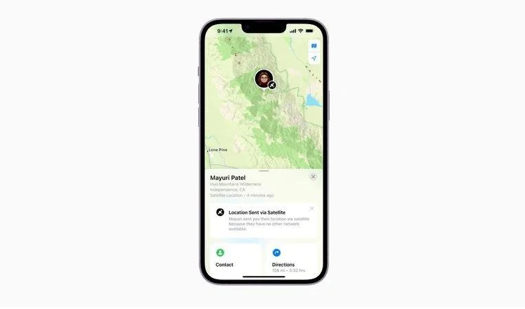 商州苹果14维修分享iPhone14系列中 FindMy功能通过卫星分享位置方法教程 